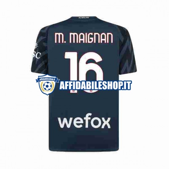 Maglia AC Milan Portiere Mike Maignan 16 2023-2024 Uomo Manica Corta, Gara Terza