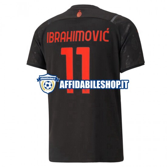 Maglia AC Milan Ibrahimovic 11 2021-2022 Uomo Manica Corta, Gara Terza