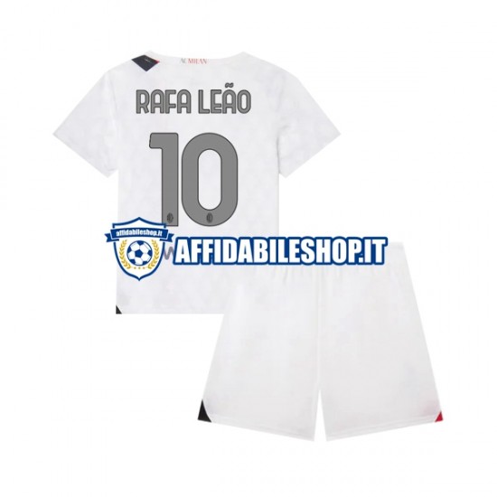 Maglia AC Milan Rafael Leao 10 2023-2024 Bambino 3-13 anni Manica Corta, Gara Away