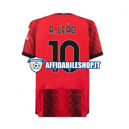 Maglia AC Milan Rafael Leao 10 2023-2024 Uomo Manica Corta, Gara Home