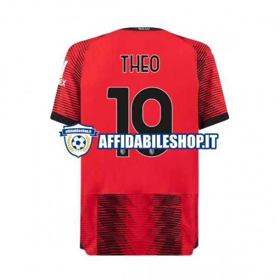 Maglia AC Milan Theo Hernandez 19 2023-2024 Uomo Manica Corta, Gara Home