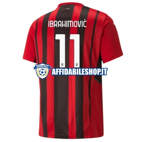 Maglia AC Milan Zlatan Ibrahimovic 11 2021-2022 Uomo Manica Corta, Gara Home