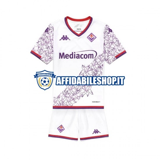 Maglia ACF Fiorentina 2023-2024 Bambino 3-13 anni Manica Corta, Gara Away