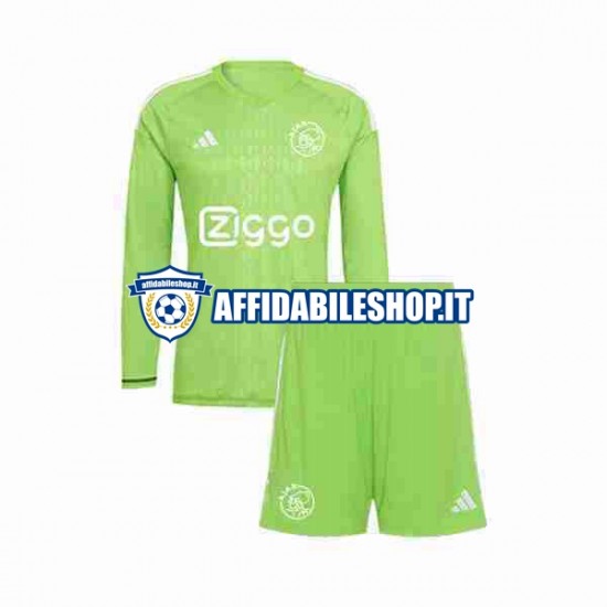 Maglia AFC Ajax Portiere 2023-2024 Bambino 3-13 anni Manica Lunga, Gara Home