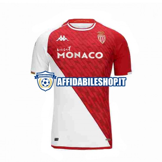 Maglia AS Monaco 2023-2024 Uomo Manica Corta, Gara Home