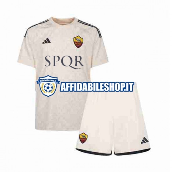 Maglia AS Roma 2023-2024 Bambino 3-13 anni Manica Corta, Gara Away