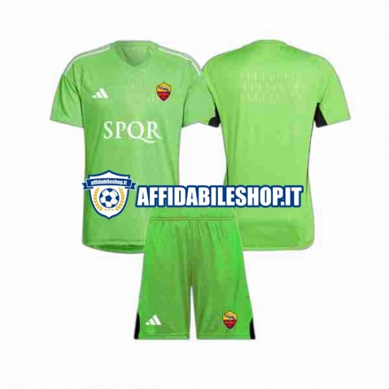 Maglia AS Roma Portiere 2023-2024 Bambino 3-13 anni Manica Corta, Gara Away