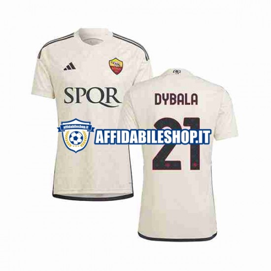 Maglia AS Roma Paulo Dybala 21 2023-2024 Uomo Manica Corta, Gara Away