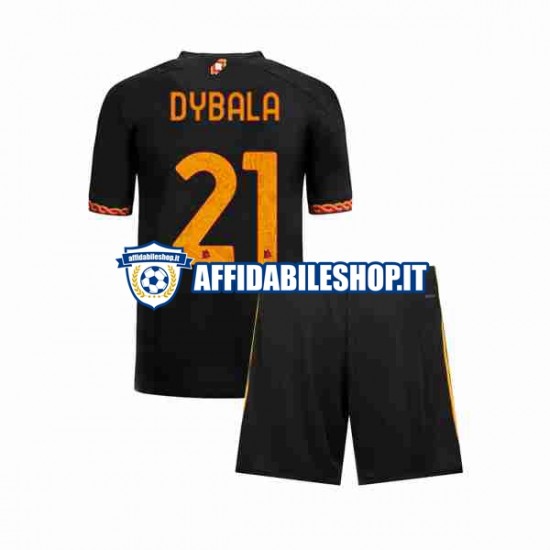 Maglia AS Roma Paulo Dybala 21 2023-2024 Bambino 3-13 anni Manica Corta, Gara Terza