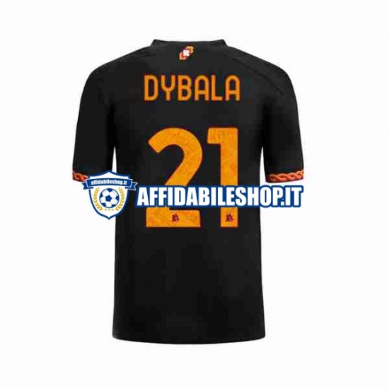 Maglia AS Roma Paulo Dybala 21 2023-2024 Uomo Manica Corta, Gara Terza