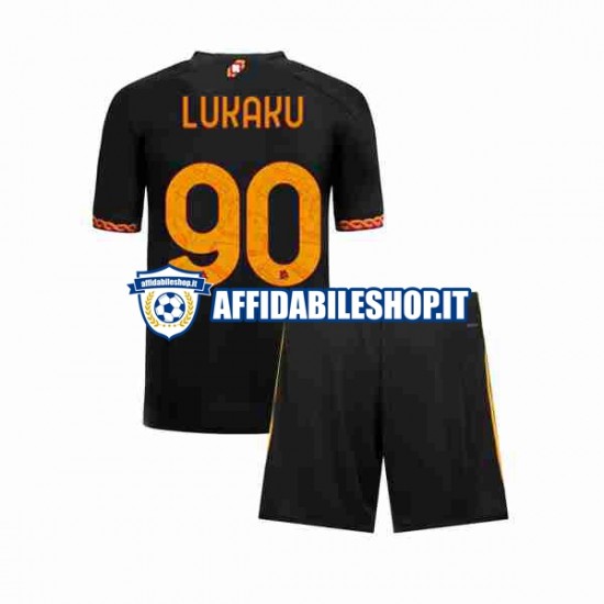 Maglia AS Roma Romelu Lukaku 90 2023-2024 Bambino 3-13 anni Manica Corta, Gara Terza