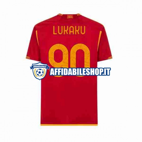 Maglia AS Roma Romelu Lukaku 90 2023-2024 Uomo Manica Corta, Gara Home