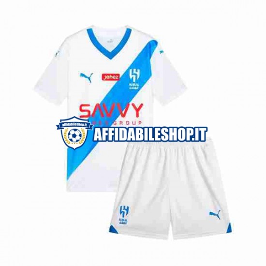 Maglia Al Hilal 2023-2024 Bambino 3-13 anni Manica Corta, Gara Away