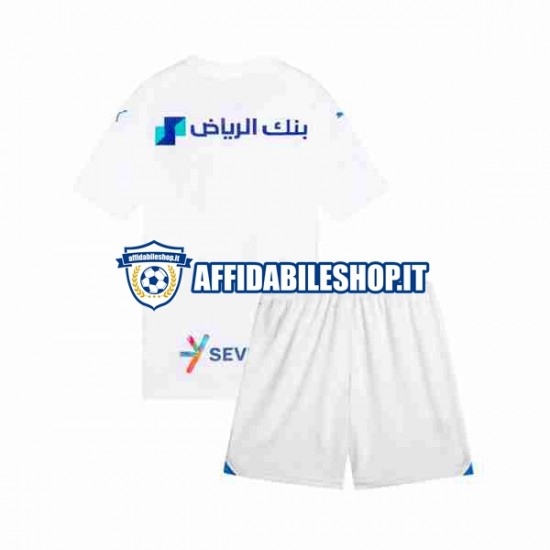 Maglia Al Hilal 2023-2024 Bambino 3-13 anni Manica Corta, Gara Away