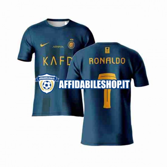 Maglia Al-Nassr Ronaldo 7 2023-2024 Uomo Manica Corta, Gara Away