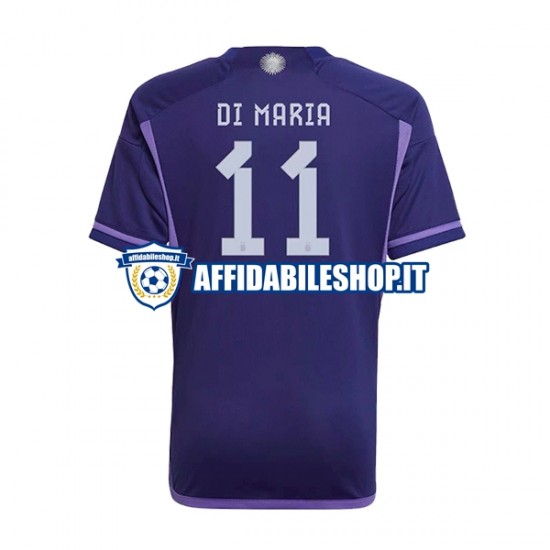 Maglia Argentina Di Maria 11 World Cup 2022 Uomo Manica Corta, Gara Away