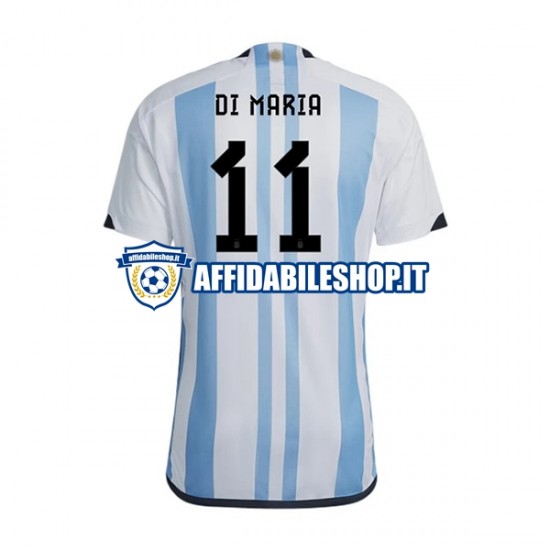 Maglia Argentina Di Maria 11 World Cup 2022 Uomo Manica Corta, Gara Home