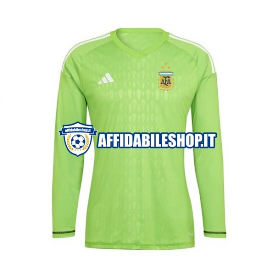 Maglia Argentina Portiere World Cup 2022 Uomo Manica Lunga, Gara Home