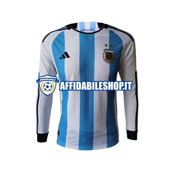 Maglia Argentina World Cup 2022 Uomo Manica Lunga, Gara Home