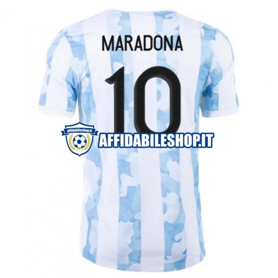 Maglia Argentina Maradona 10 2021 Uomo Manica Corta, Gara Home