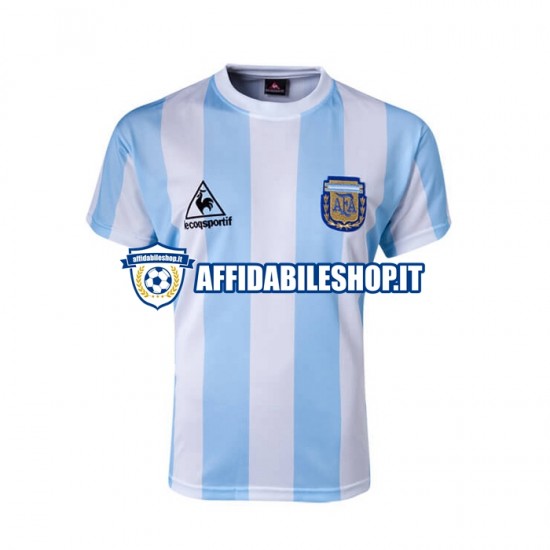 Maglia Argentina Retro 1986 Uomo Manica Corta, Gara Home