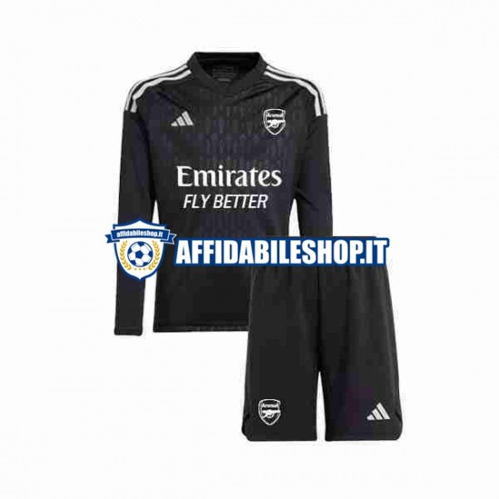 Maglia Arsenal Portiere 2023-2024 Bambino 3-13 anni Manica Lunga, Gara Home