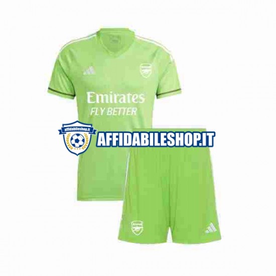 Maglia Arsenal Portiere 2023-2024 Bambino 3-13 anni Manica Corta, Gara Terza