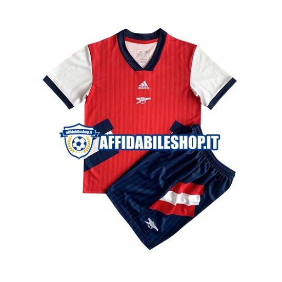 Maglia Arsenal Icon Retro 2022-2023 Bambino 3-13 anni Manica Corta, Gara Home