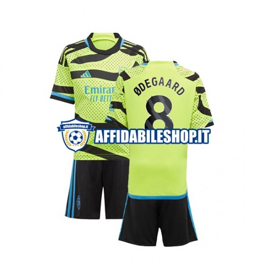 Maglia Arsenal Odegaard 8 2023-2024 Bambino 3-13 anni Manica Corta, Gara Away