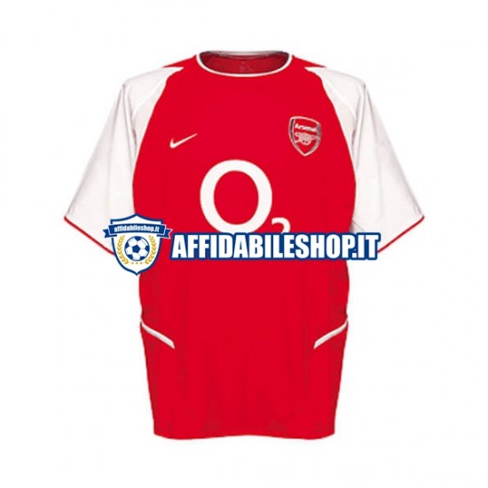 Maglia Arsenal Retro 2002 Uomo Manica Corta, Gara Home