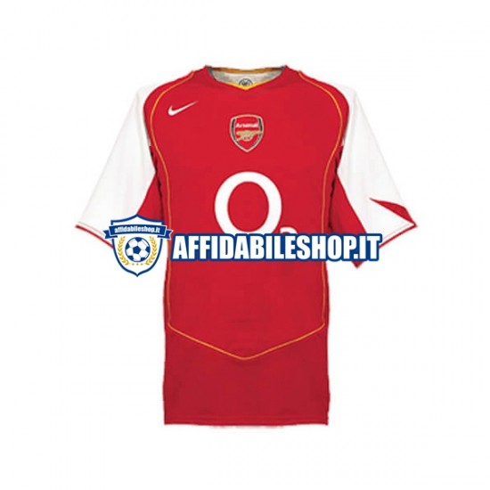 Maglia Arsenal Retro 2004 Uomo Manica Corta, Gara Home