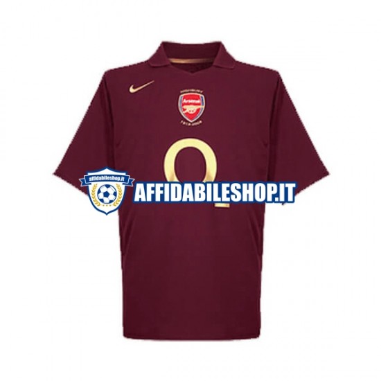 Maglia Arsenal Retro 2005 Uomo Manica Corta, Gara Home