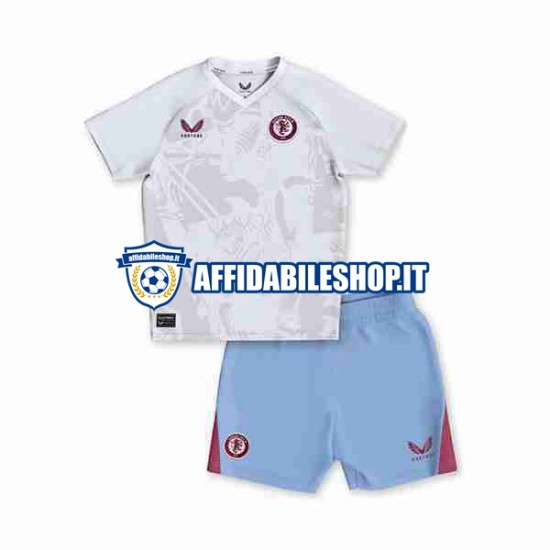 Maglia Aston Villa 2023-2024 Bambino 3-13 anni Manica Corta, Gara Away