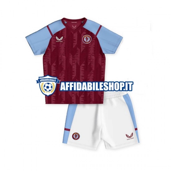 Maglia Aston Villa 2023-2024 Bambino 3-13 anni Manica Corta, Gara Home