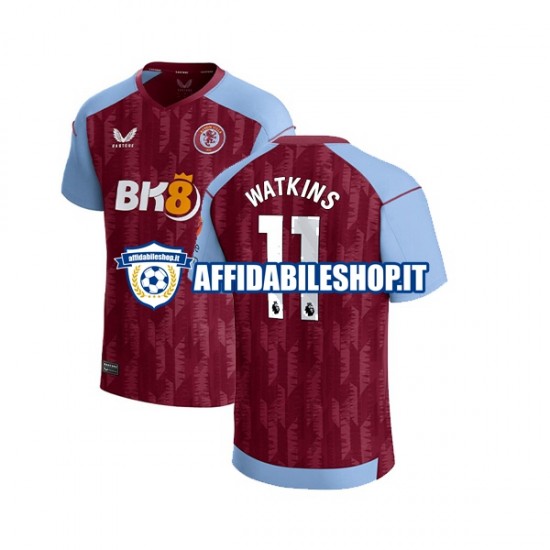 Maglia Aston Villa Ollie Watkins 11 2023-2024 Uomo Manica Corta, Gara Home