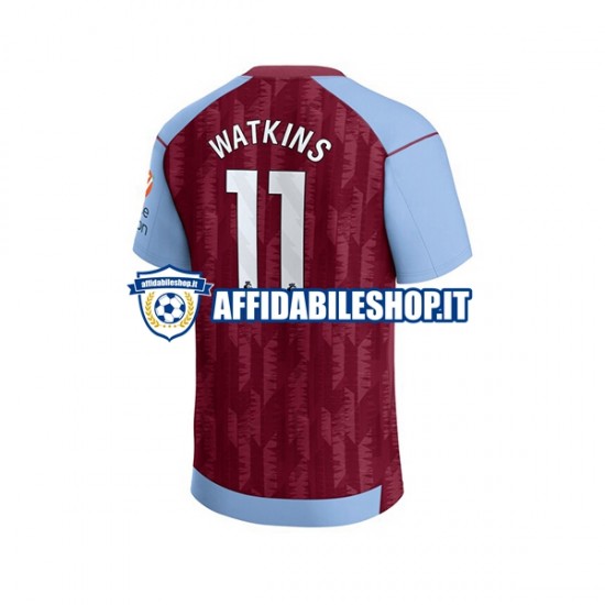 Maglia Aston Villa Ollie Watkins 11 2023-2024 Uomo Manica Corta, Gara Home