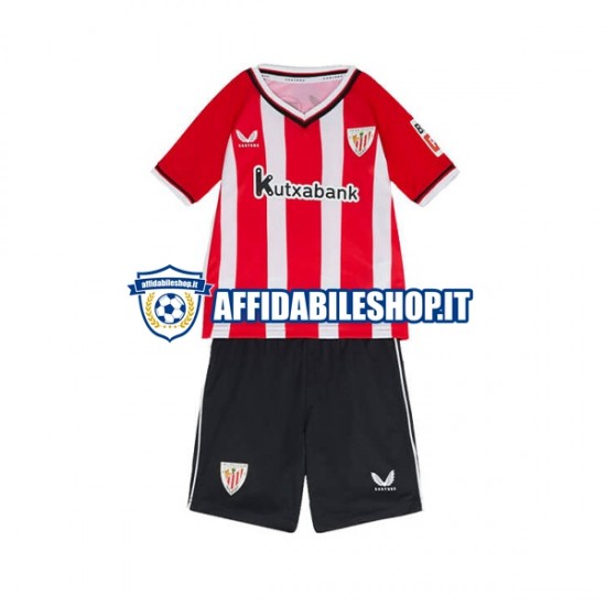 Maglia Athletic Bilbao 2023-2024 Bambino 3-13 anni Manica Corta, Gara Home