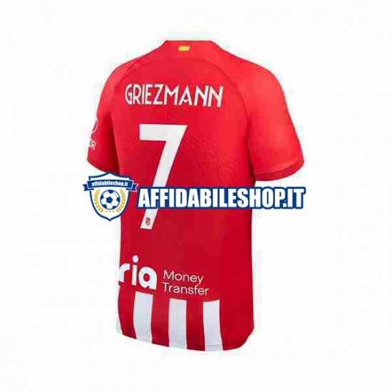 Maglia Atlético Madrid Antoine Griezmann 7 2023-2024 Uomo Manica Corta, Gara Home