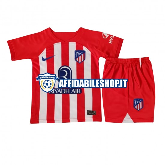 Maglia Atlético Madrid 2023-2024 Bambino 3-13 anni Manica Corta, Gara Home