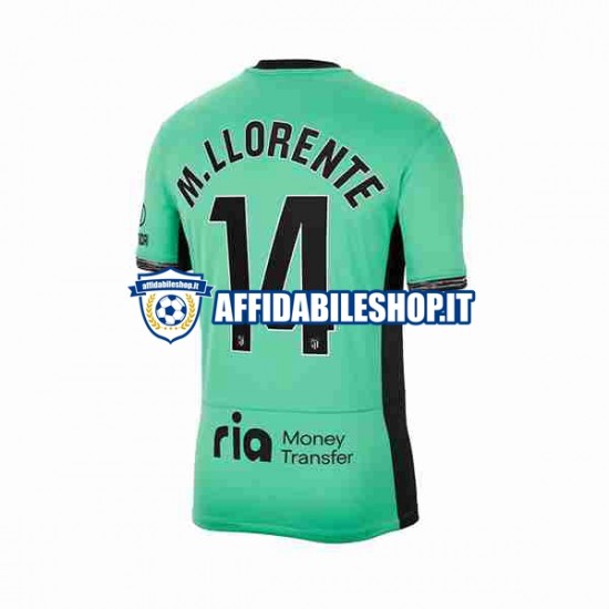 Maglia Atlético Madrid Marcos Llorente 14 2023-2024 Uomo Manica Corta, Gara Terza