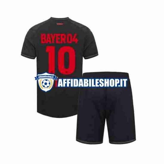 Maglia Bayer 04 Leverkusen Florian Wirtz 10 2023-2024 Bambino 3-13 anni Manica Corta, Gara Home