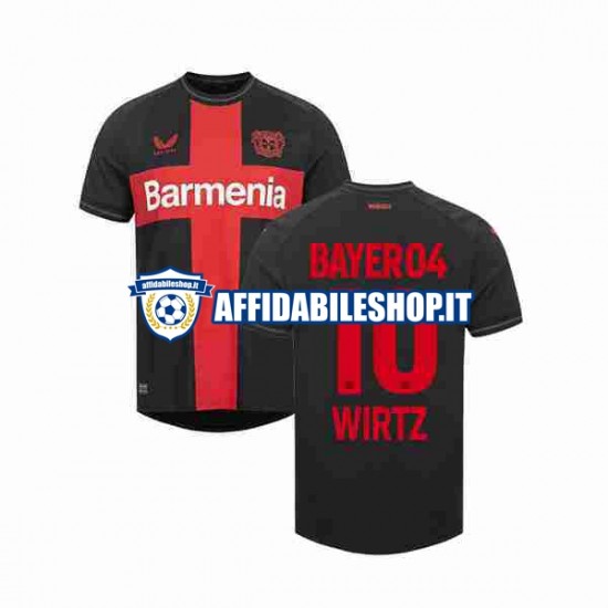 Maglia Bayer 04 Leverkusen Florian Wirtz 10 2023-2024 Uomo Manica Corta, Gara Home