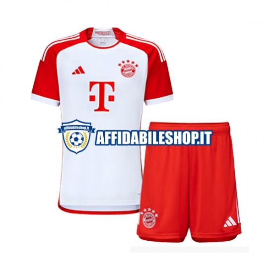 Maglia FC Bayern München 2023-2024 Bambino 3-13 anni Manica Corta, Gara Home