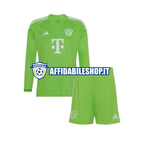 Maglia FC Bayern München Portiere 2023-2024 Bambino 3-13 anni Manica Lunga, Gara Away