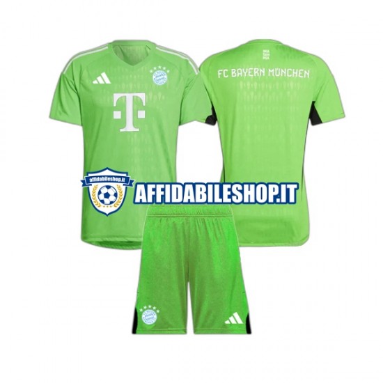 Maglia FC Bayern München Portiere 2023-2024 Bambino 3-13 anni Manica Corta, Gara Away