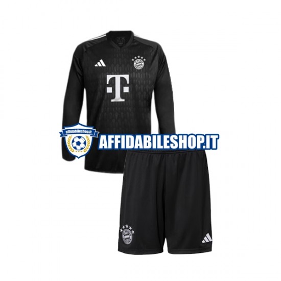 Maglia FC Bayern München Portiere 2023-2024 Bambino 3-13 anni Manica Lunga, Gara Home