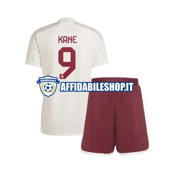 Maglia FC Bayern München Harry Kane 9 2023-2024 Bambino 3-13 anni Manica Corta, Gara Terza