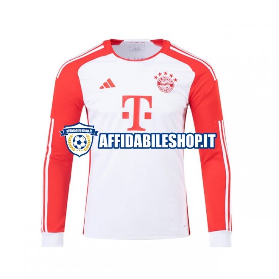 Maglia FC Bayern München 2023-2024 Uomo Manica Lunga, Gara Home