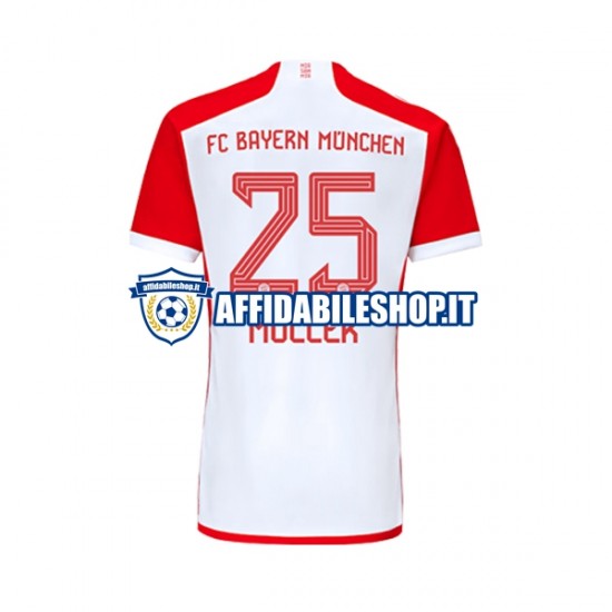 Maglia FC Bayern München Thomas Muller 25 2023-2024 Uomo Manica Corta, Gara Home