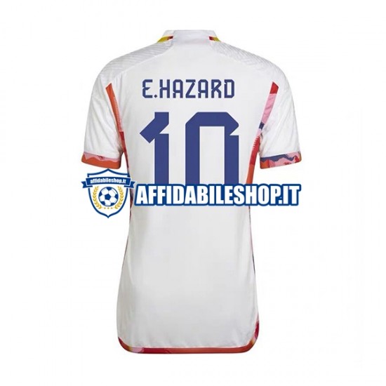 Maglia Belgio Eden Hazard 10 World Cup 2022 Uomo Manica Corta, Gara Away